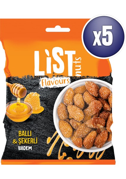Ballı & Şekerli Badem 5 x 100 G