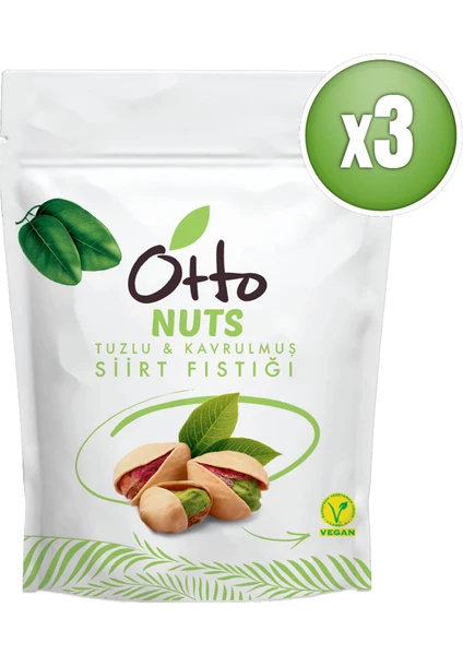 Otto Nuts Vegan Kavrulmuş Siirt Fıstığı 3 x 150 G