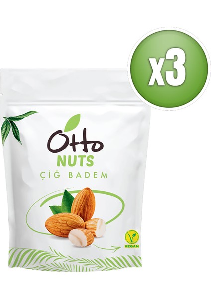 Otto Nuts Vegan Çiğ Badem 3 x 40 G