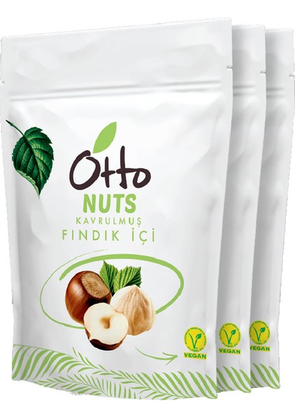 Otto Nuts Vegan Kavrulmuş Fındık Içi 3 x 150 G