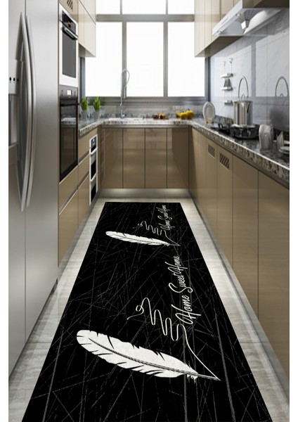 Esta Tüy Desenli Home Sweet Home Yazılı Halı (Makinada Yıkanabilir Kaymaz Dod Taban) - ES397