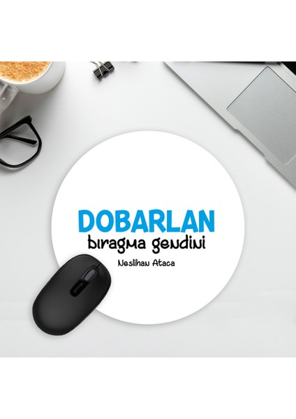 Toparlan Bırakma Kendini Isme Özel Oval Mousepad