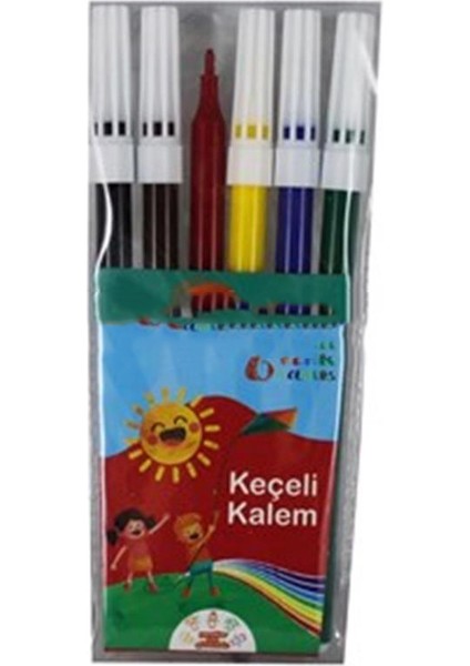 6 Renk Ekonomik Keçeli Kalem U-4 2 Adet