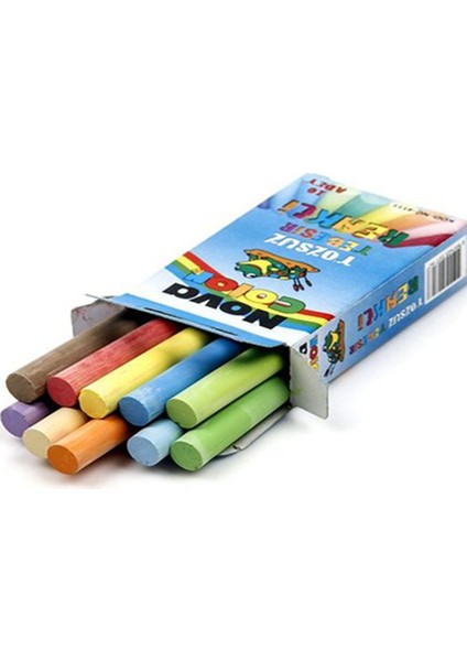 Tozsuz Renkli Tebeşir Nova Color 2 Paket