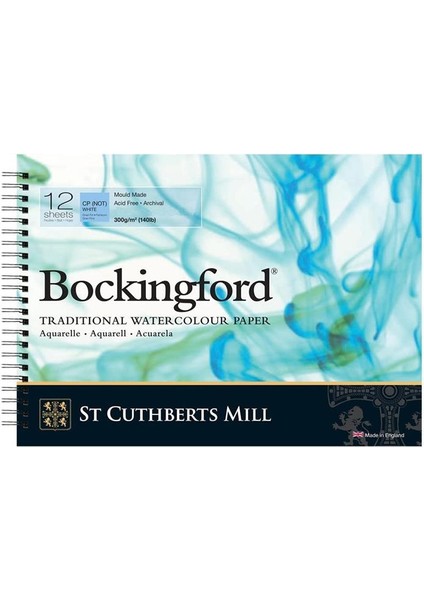 Bockingford Cold Press Spiralli Suluboya Blok A4 300GR 12 Yaprak