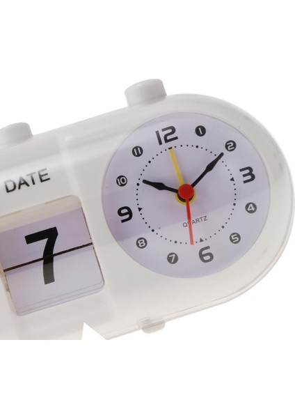 Modern Retro Dijital Manuel Çevirme Standı Metal Masa Saati Beyaz (Yurt Dışından) fırsatları