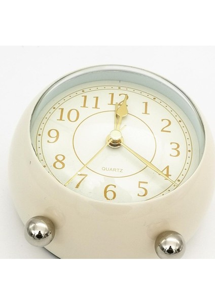 Sessiz Başucu Kuvars Saat Masa Çalar Saat Gece Lambası Bej ile (Yurt Dışından) modelleri