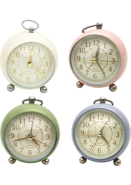 Sessiz Başucu Kuvars Saat Masa Çalar Saat Gece Lambası Bej ile (Yurt Dışından) fırsatları