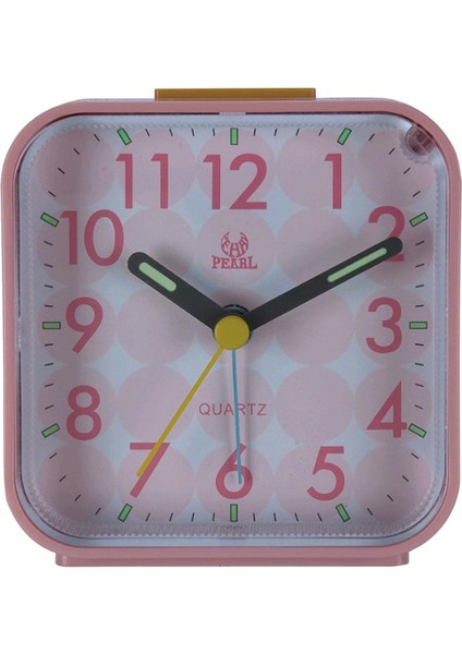 Seyahat Çalar Saat Küçük Başucu Kuvars Saat W / Gece Lambası Sessiz Pembe (Yurt Dışından)
