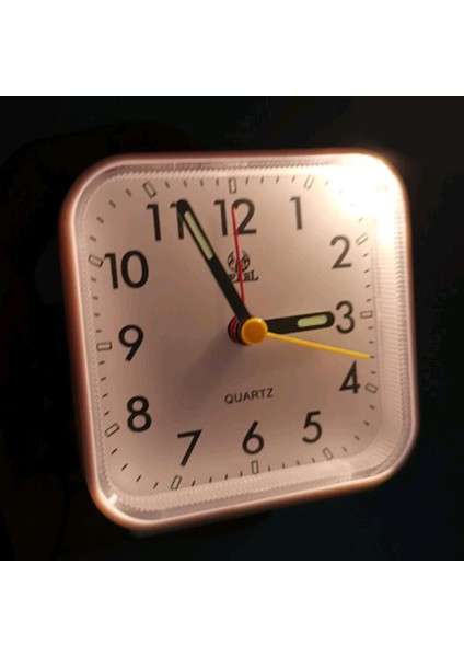 Seyahat Çalar Saat Küçük Başucu Kuvars Saat W / Gece Lambası Sessiz Pembe (Yurt Dışından) fiyatları