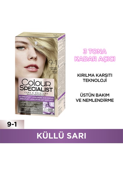 Schwarzkopf Colour Specialist Saç Boyası Küllü Sarı 9-1