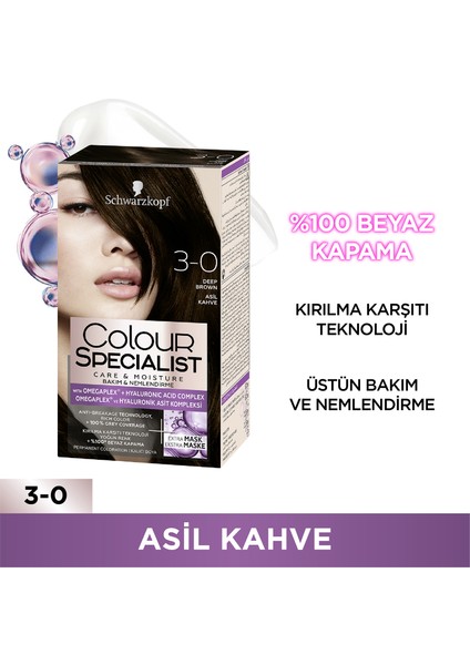 Schwarzkopf Colour Specialist Saç Boyası Asil Kahve 3-0