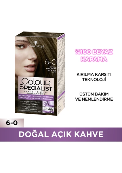 Schwarzkopf Colour Specialist Saç Boyası Doğal Açık Kahve 6.0