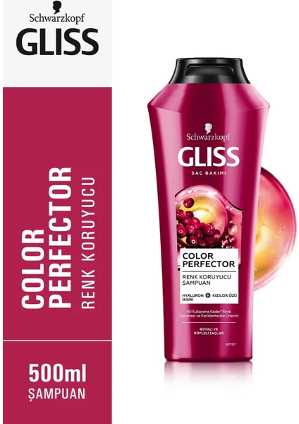 Color Perfector Renk Koruyucu Şampuan - Hyaluron İksiri ve Kızılcık Özü ile 500 ml