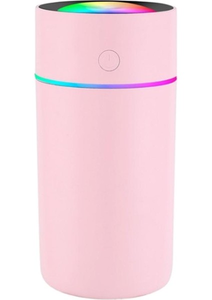 Nemlendirici Difüzör Araba Ev Aroma Hava Temizleyici Renkli Işık 320 ml Pembe (Yurt Dışından)