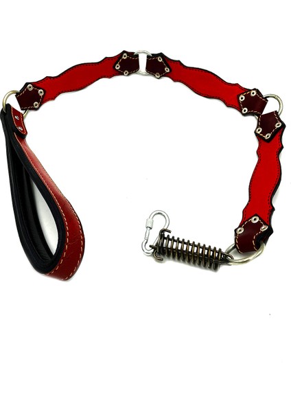 Aslan Başlı Deri Köpek Gezdirme Tasması Kırmızı 120 cm modelleri
