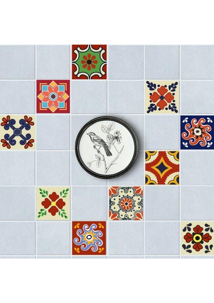 20'li Mozaik Duvar Fayans Çıkartmalar Mutfak Banyo Çıkartması Su Geçirmez C 10X10 cm (Yurt Dışından) indirimleri