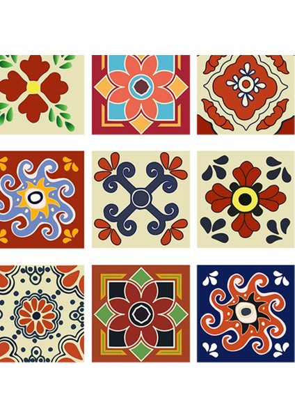 20'li Su Geçirmez Yapıştırıcı Bohemia Duvar Fayans Sticker Zemin Sticker C 20X20 cm (Yurt Dışından) fırsatları