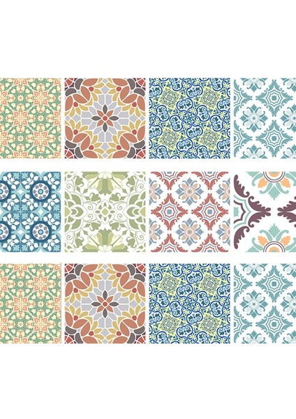 Blesiya 20'li Su Geçirmez Mozaik Çini Sticker Duvar Çıkartması Dıy Dekor # 3 10X10 cm (Yurt Dışından) modelleri