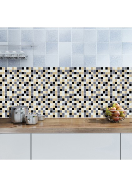 Mutfak Banyo 3D Kendinden Yapışkanlı Glitter Mozaik Çini Duvar Sticker Kapalı D (Yurt Dışından) fiyatları