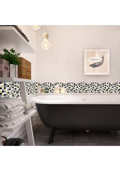 Mutfak Banyo 3D Kendinden Yapışkanlı Glitter Mozaik Çini Duvar Sticker Kapalı D (Yurt Dışından) fırsatları