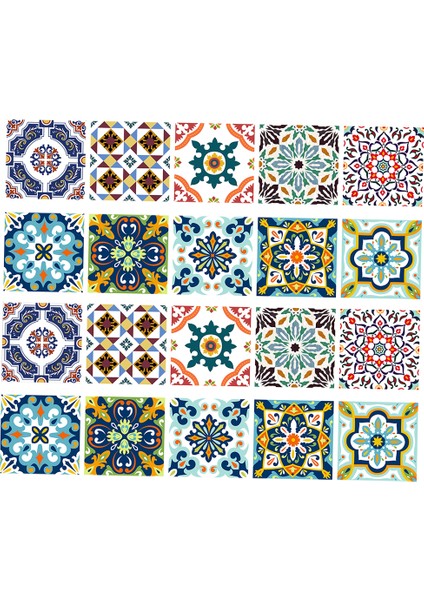 20'li Mozaik Duvar Fayans Çıkartmalar Mutfak Banyo Karo Çıkartmaları # 1 15X15 cm (Yurt Dışından) fırsatları