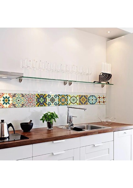 20'li Mozaik Duvar Fayans Çıkartmalar Mutfak Banyo Karo Çıkartmaları # 1 15X15 cm (Yurt Dışından) indirimleri