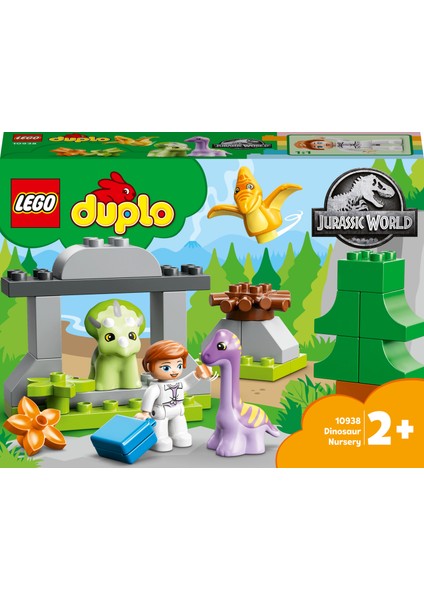 DUPLO® Jurassic World Dinozor Yuvası 10938 - 2 Yaş ve Üzeri Çocuklar Için 3 Hayvan ve Bir Claire Dearing Figürü Içeren Oyuncak Yapım Seti (27 Parça)