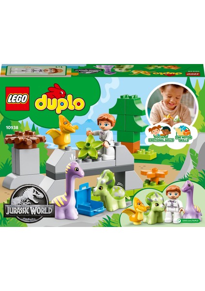 DUPLO® Jurassic World Dinozor Yuvası 10938 - 2 Yaş ve Üzeri Çocuklar Için 3 Hayvan ve Bir Claire Dearing Figürü Içeren Oyuncak Yapım Seti (27 Parça)