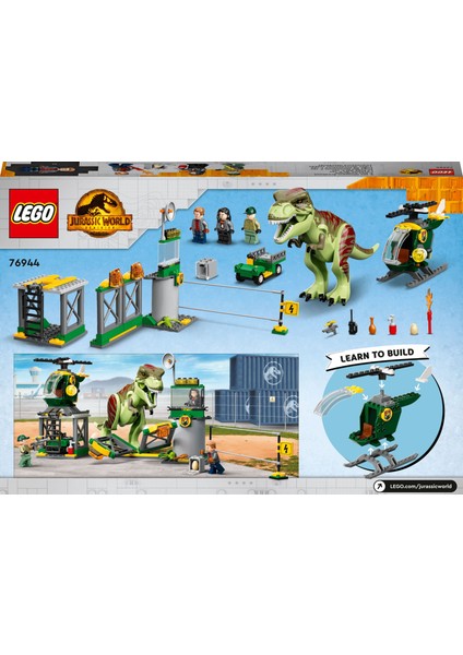 LEGO® Jurassic World T. Rex Dinozor Kaçışı 76944 - 4 Yaş ve Üzeri Çocuklar Için Yaratıcı Oyuncak Yapım Seti (140 Parça)