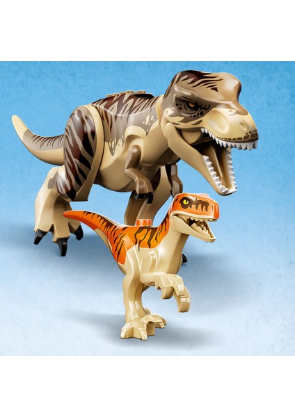 ® Jurassic World# T. rex ve Atrociraptor Dinozor Kaçışı 76948 - 8 Yaş ve Üzeri Çocuklar için Oyuncak Yapım Seti (466 Parça)