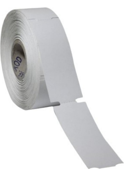 100 mm x 38 mm 350 Sarım Beyaz Raf Etiketi 2 Rulo