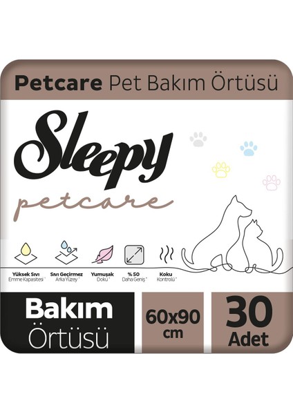 Petcare Pet Bakım Örtüsü 60X90 cm 30 Adet