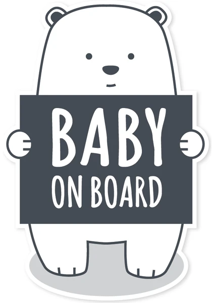 Baby On Board Ayıcık Araba Sticker