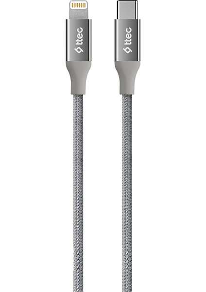 USB-C - Lightning Örgü Hızlı Şarj Kablosu 150CM.