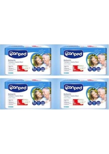 30 Lu Large Belbantlı Hasta Bezi 4 Paket 120 Adet