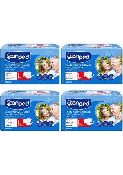 Belbantlı Tekstil Hasta Bezi Büyük Boy(L)30lu 4paket 120ad