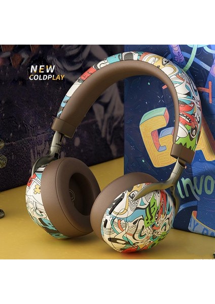 VJ086 Graffiti Kulaklık Kablosuz Spor Bluetooth Kulaklık   (Yurt Dışından)