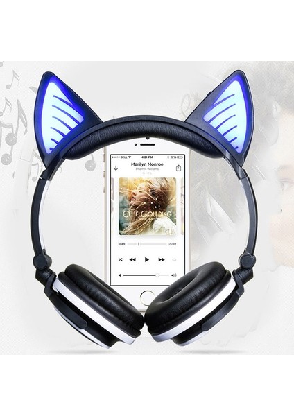 Katlanabilir Kablosuz Bluetooth V4.2 Parlayan Kedi Kulaklık (Yurt Dışından) fiyatları