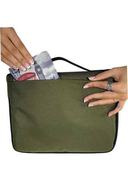 iPad Air 5 (5. Nesil) 10.9’ Inç 2022 Smart Slim Tablet Çantası A2588 A2589 A2591 - Haki fırsatları