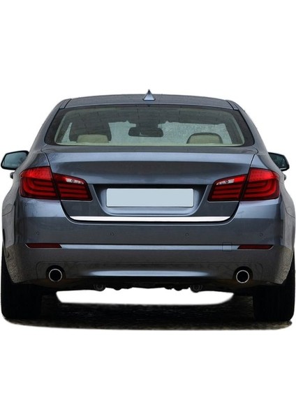 Alminox Oto Bmw 5 Serisi F10 Krom Bagaj Alt Çıta P.çelik 2010 ve Sonrası4prç Paslanmaz Çelik