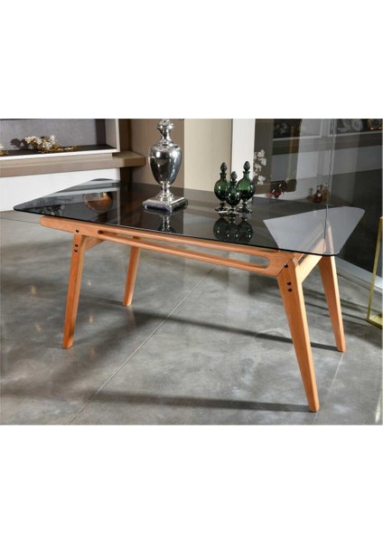 Palace Iskandinav Gürgen Ağaç El İşliği Camlı Mutfak&Salon Masa Takımı (80*160-4 Sandalyeli) indirimleri