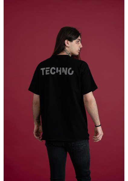 Oversize Baskılı Sıfır Yaka Erkek Penye T-Shirt fiyatları