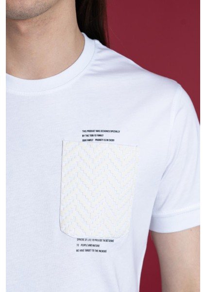 Slimfit Cep Detaylı Sıfır Yaka Erkek Penye T-Shirt modelleri