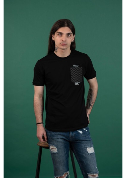 Slimfit Cep Detaylı Sıfır Yaka Erkek Penye T-Shirt fiyatları