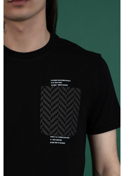 Slimfit Cep Detaylı Sıfır Yaka Erkek Penye T-Shirt modelleri