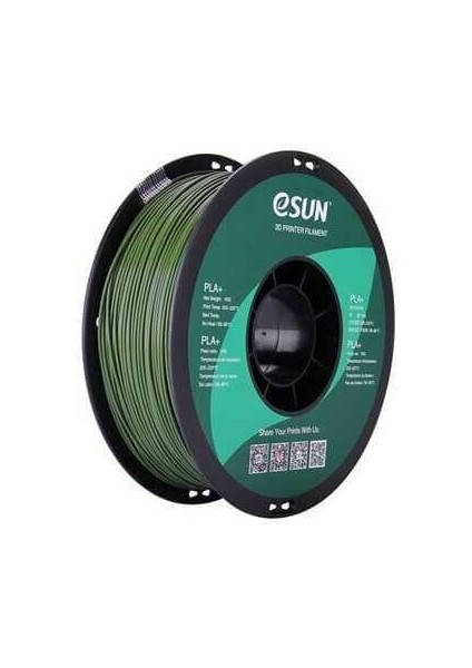 1,75 mm PLA Plus (PLA+) Zeytin Yeşili Filament (1 KG)