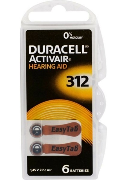312 Numara Kulaklık Pili Işitme Cihazı Pili 6'lı Paket fırsatları
