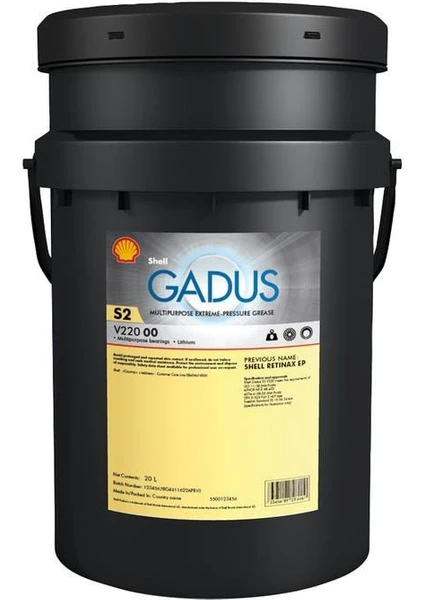 Gadus S2 V220 00 Gres Yağı 18 kg