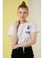 Baskılı Bisiklet Yaka Bağlama Detaylı % 100 Pamuk T Shirt Kadın T Shirt 5411097 1